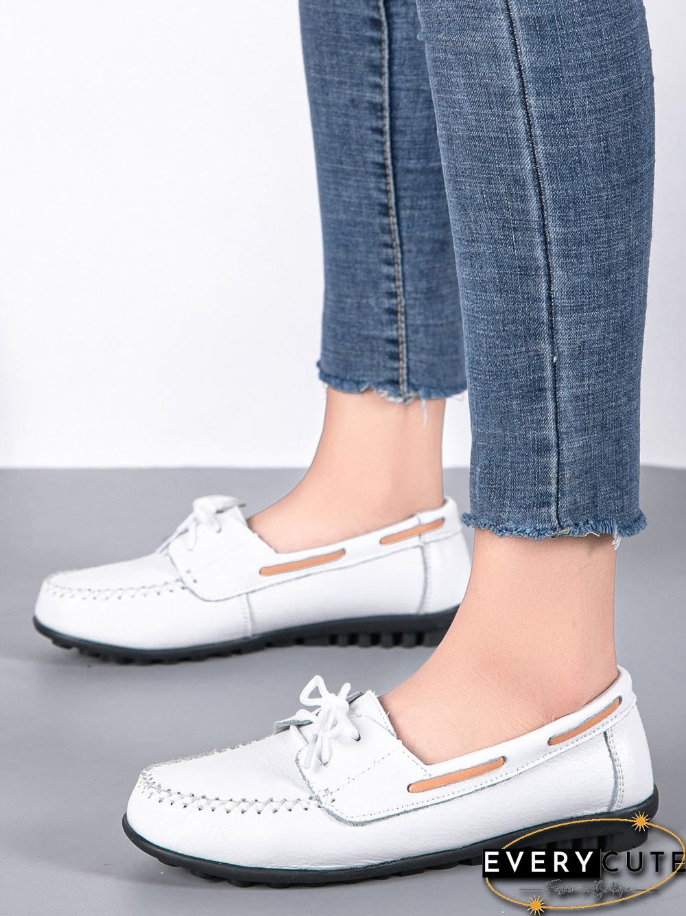 Retro Casual Simple Lace-up Flat Shoes