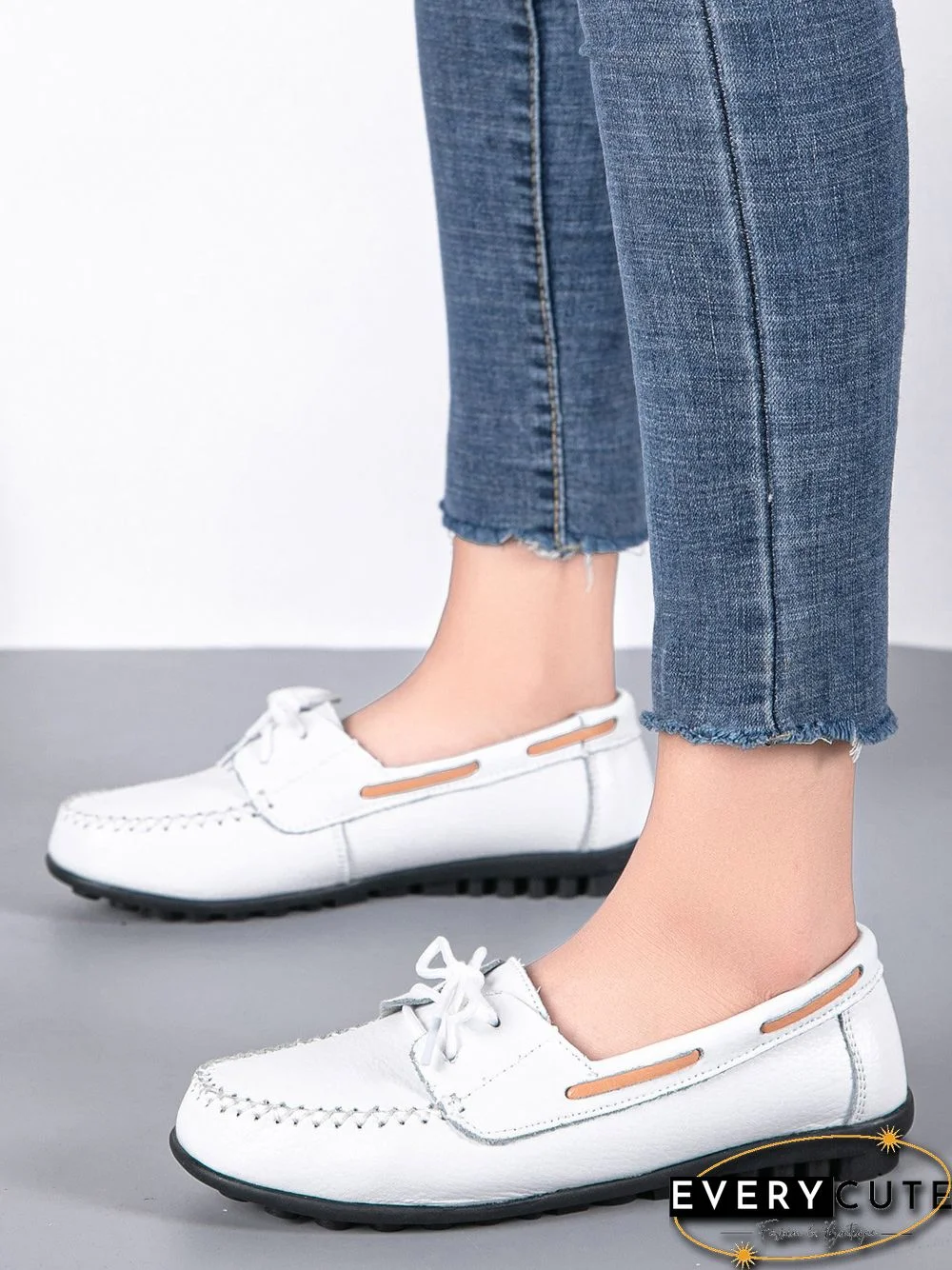 Retro Casual Simple Lace-up Flat Shoes