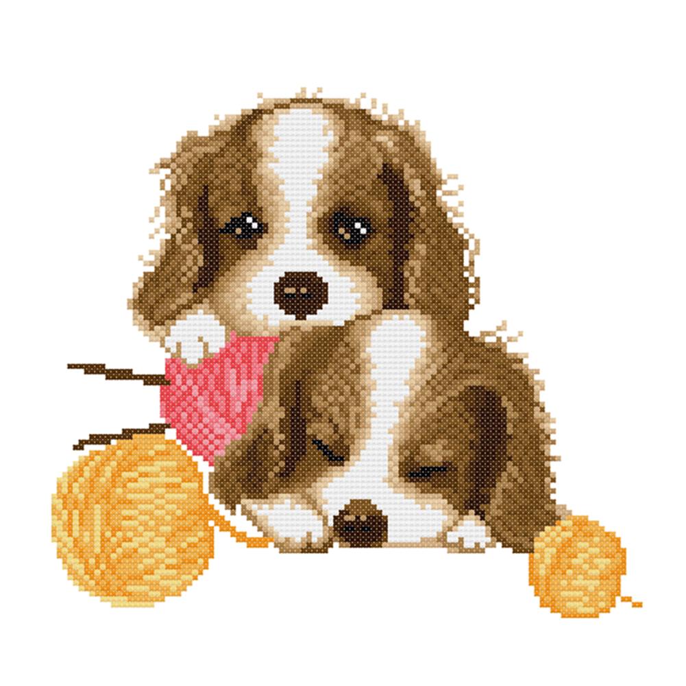 

Woolen Dog - 11CT Stamped Cross Stitch - 36*34cm, 501 Original