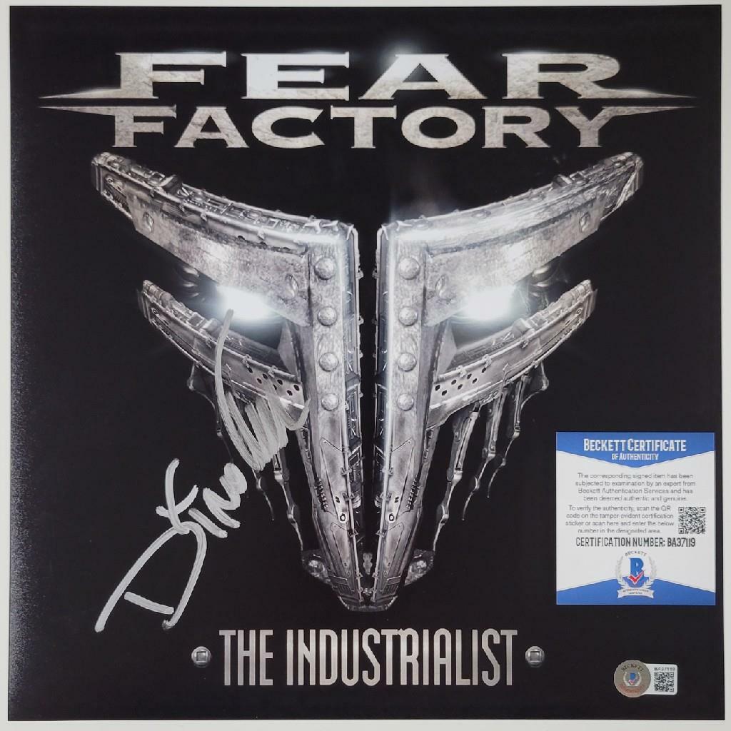 Dino Cazares Fear Factory signed The Industrialist 12x12 Photo Poster painting ~ Beckett BAS COA