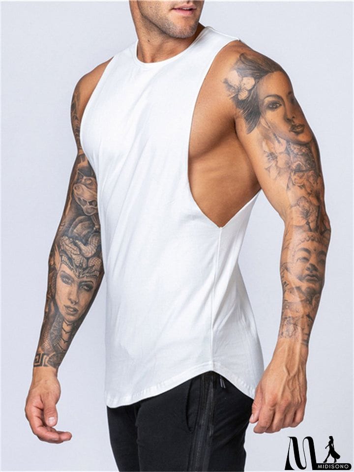 MidiSono - New Fashion Bodybuilding Muscle Sleeveless Sportswear Fitness Vest