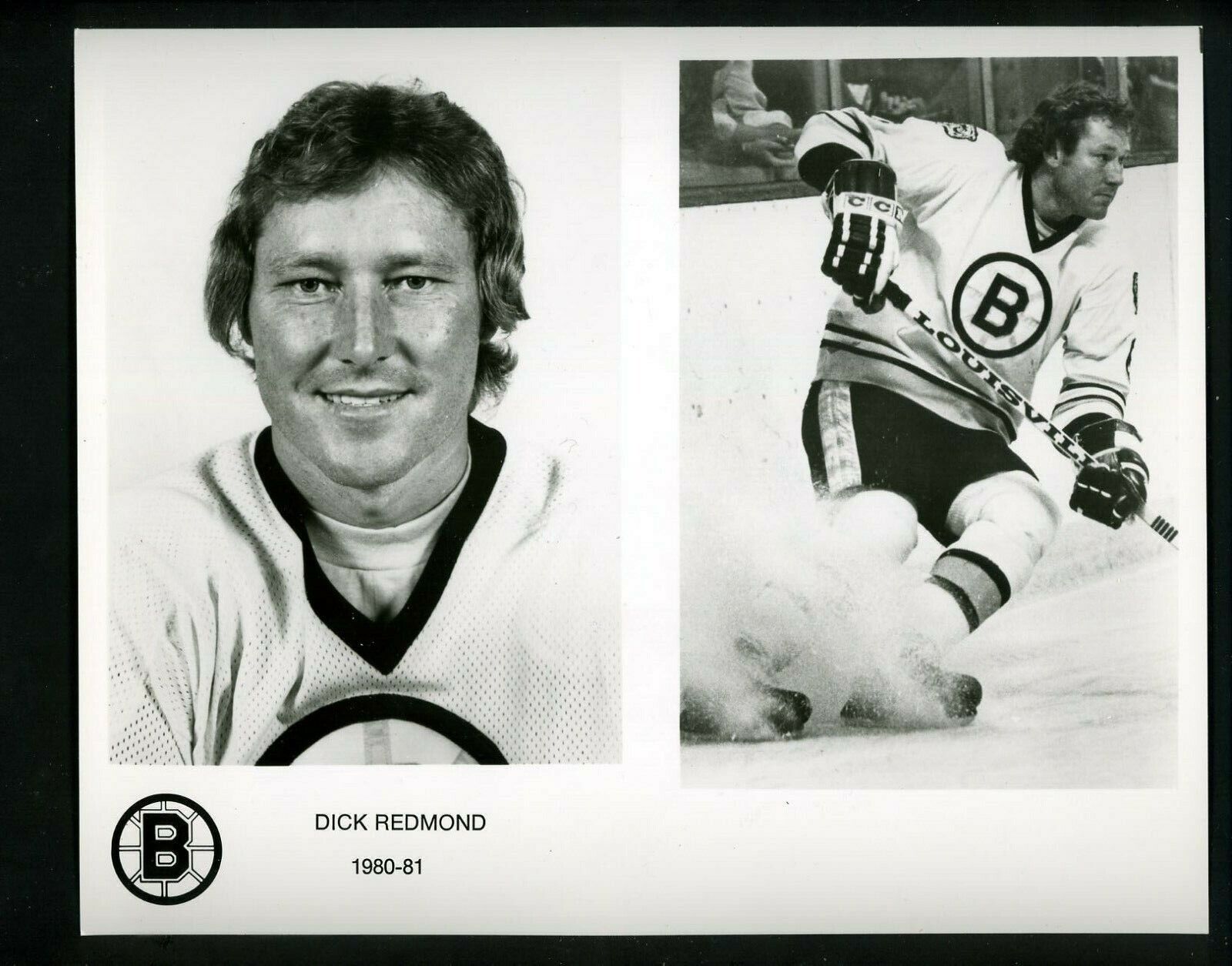 Dick Redmond Boston Bruins team issued 1980 Press Photo Poster painting