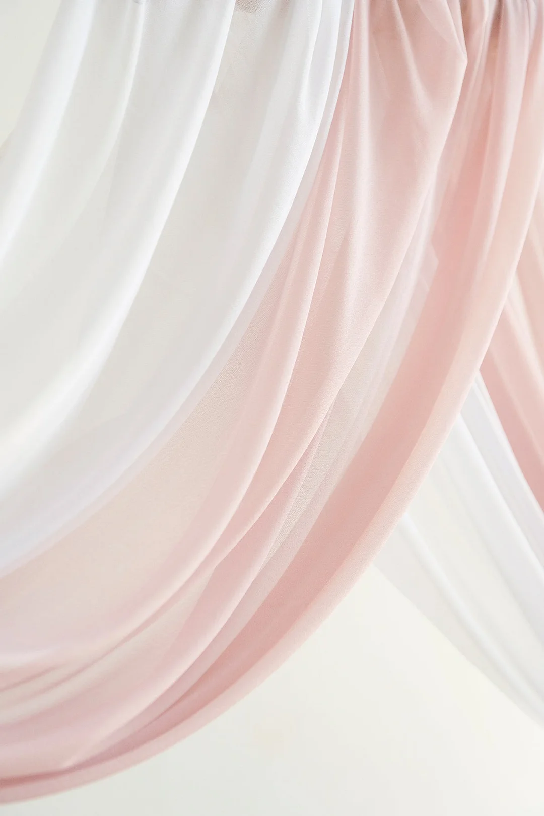 Flower Arch Decor with Drapes in Dusty Rose & Cream