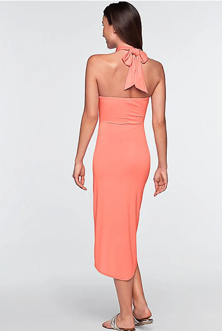 Bandeau Strap Irregular Hem Dress