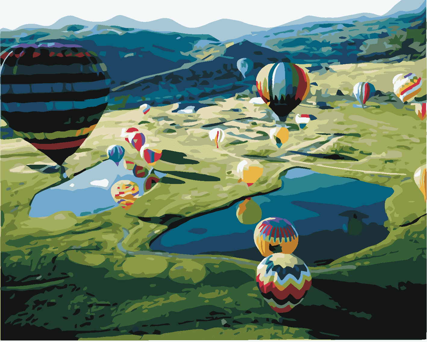 

Sky Filled With Air Balloons – Paint By Numbers - 40*50CM, 501 Original