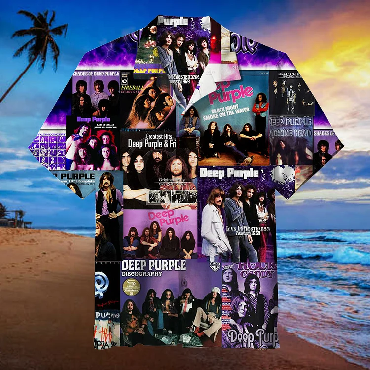 Deep Purple | Unisex Hawaiian Shirt