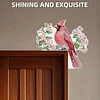 2Pcs DIY Diamond Art Door Corner Pendants Acrylic Door Decoration (Peacock)