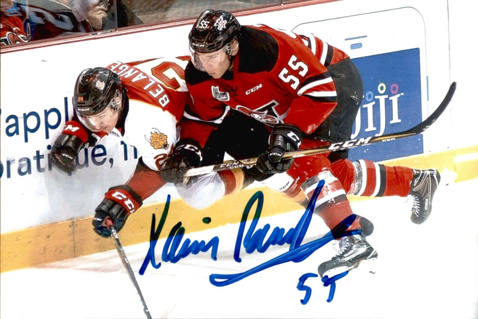 Xavier Bernard SIGNED 4x6 Photo Poster painting DRUMMONDVILLE VOLTIGEURS / NEW JERSEY DEVILS #2