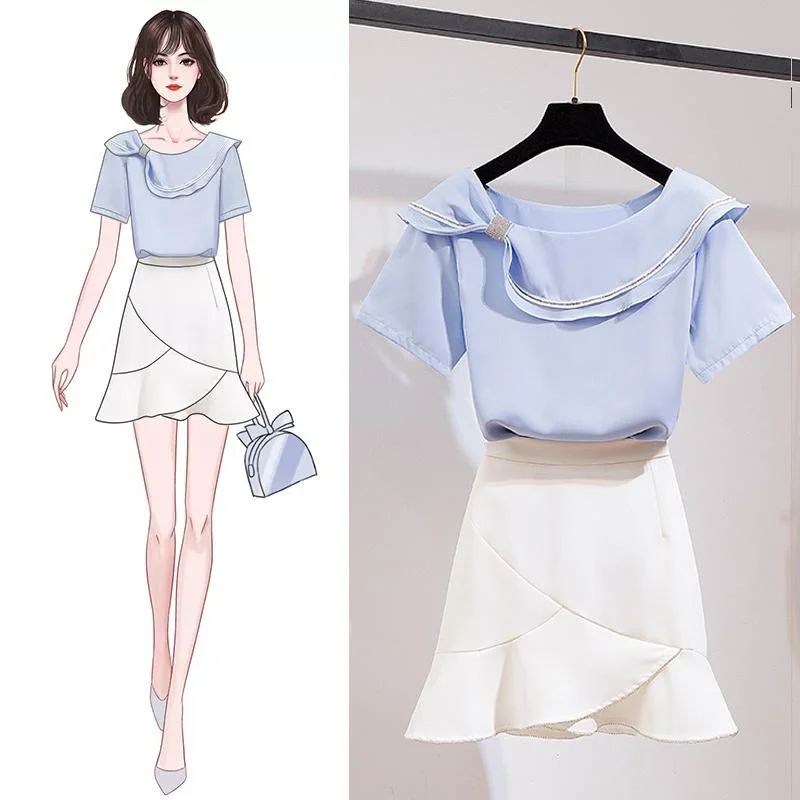 Elegant Chiffon Two-Piece Set P11347
