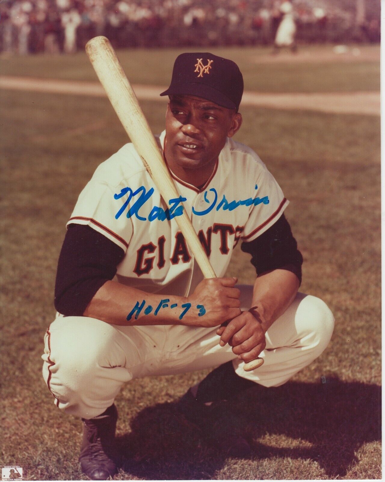 Monte Irvin W/HOF 73 #0 8x10 Signed Photo Poster painting w/ COA New York Giants