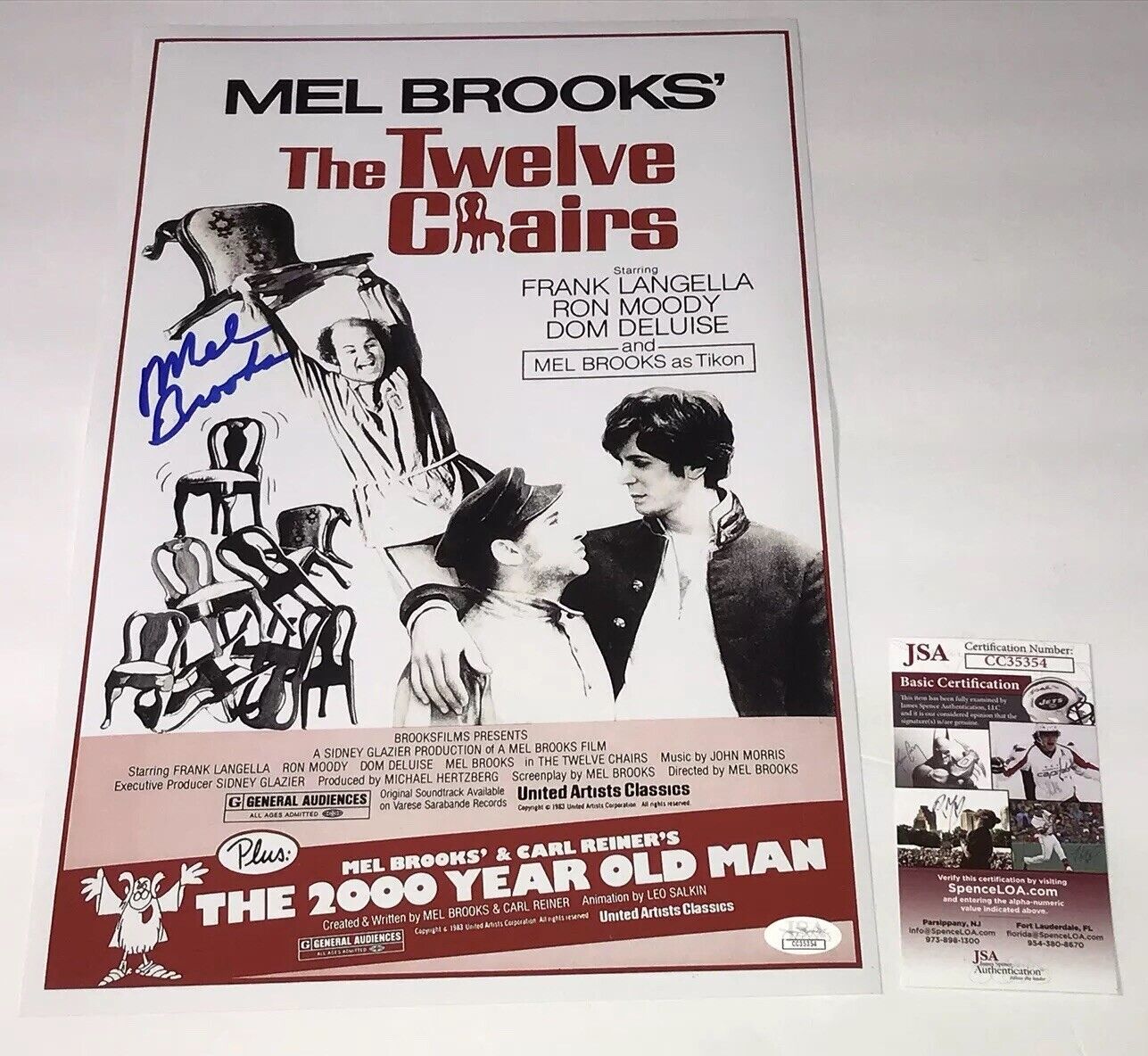 Mel Brooks TWELVE CHAIRS Signed 11x17 Photo Poster painting JSA COA In Person Autograph