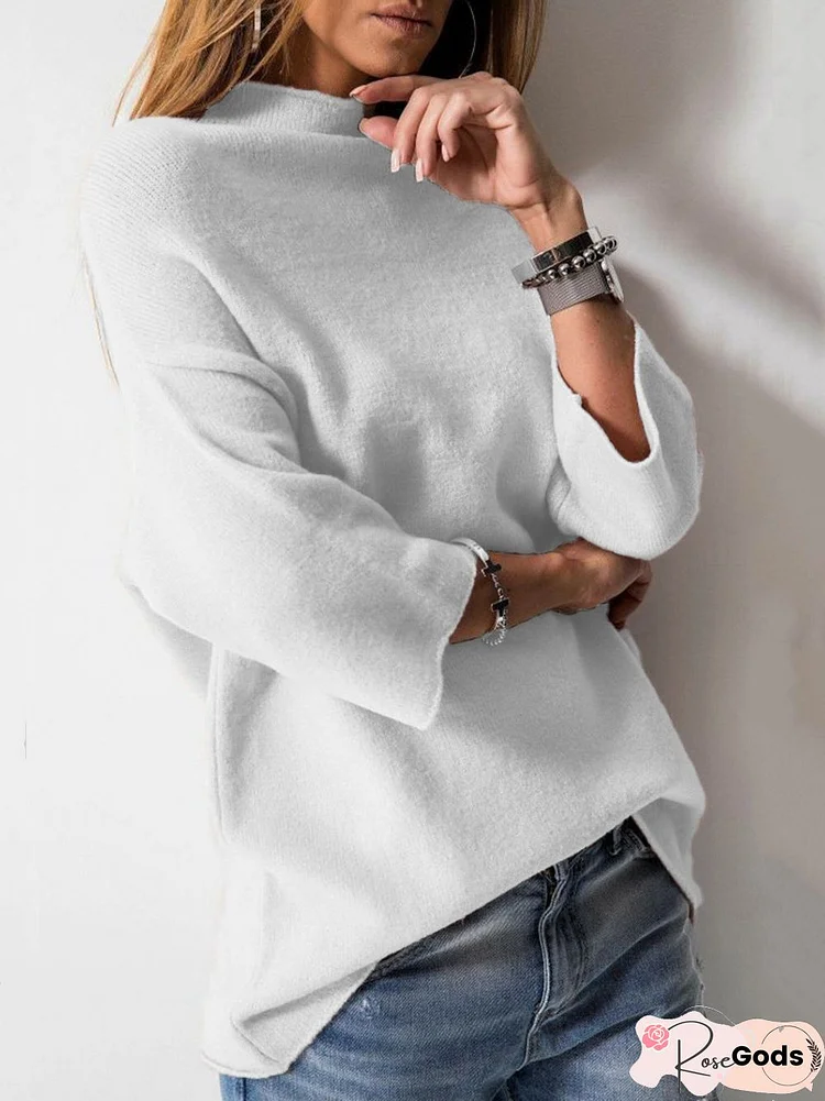 Bateau/Boat Neck Casual Long Sleeve Cotton Blouse & Shirt
