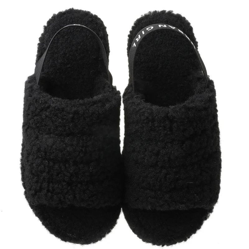 Letclo™ New Fashion Thick-Soled Plush Slippers / Sandals letclo Letclo