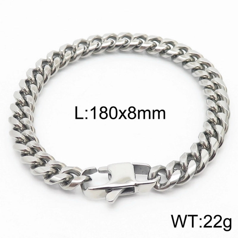 Minimalist Solid Color Titanium Steel Unisex Bracelets