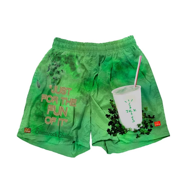 Travis Scott Shamrock Shake Shorts