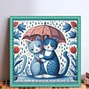 Blue And White Porcelain-Cat-11CT Stamped Cross Stitch 40*40cm/15.75*15.75in