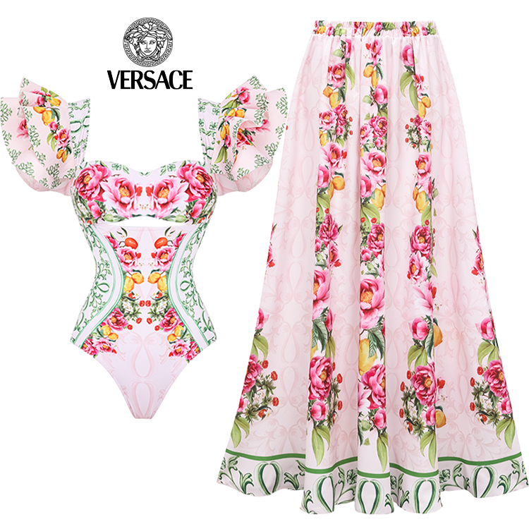 💃【Versace】Bañadores y faldas de una pieza estampados