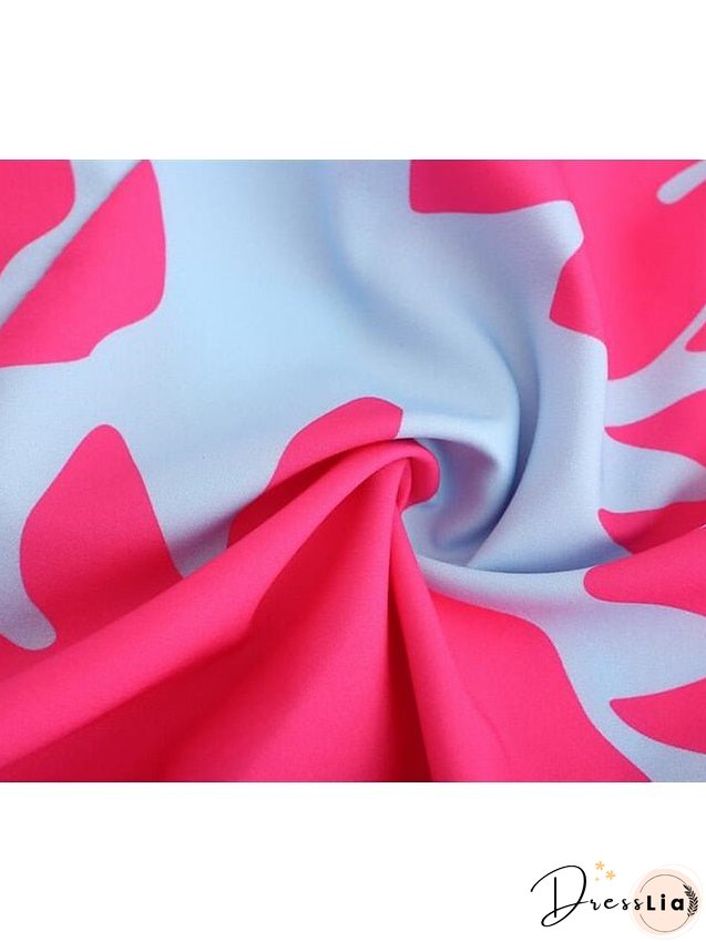 Women's Dress - Casual Dress Midi Dress Black White Pink 3/4 Length Sleeve Leopard Ruched Summer Spring Fall Autumn Crew Neck Stylish Weekend S M L XL XXL