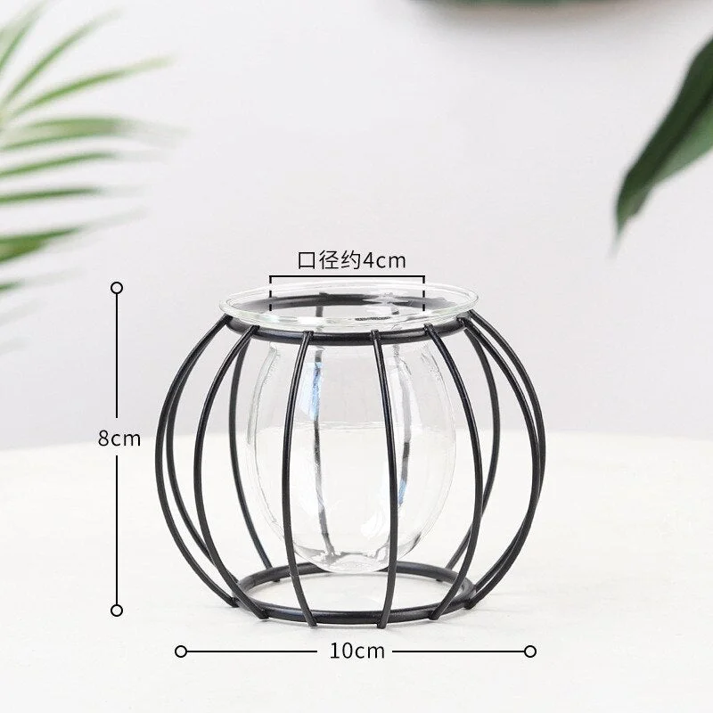 Nordic Simple Flower Stand Iron Frame Vase Simple Family Flower Rack Bottle Ornament Christmas Decoration Pot Holder jarrones