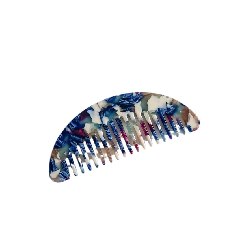 Portable Pocket Hair Comb Japanese Style Acetate Comb New Cute Small Size Hair Comb Girl Small Size Half Moon Comb