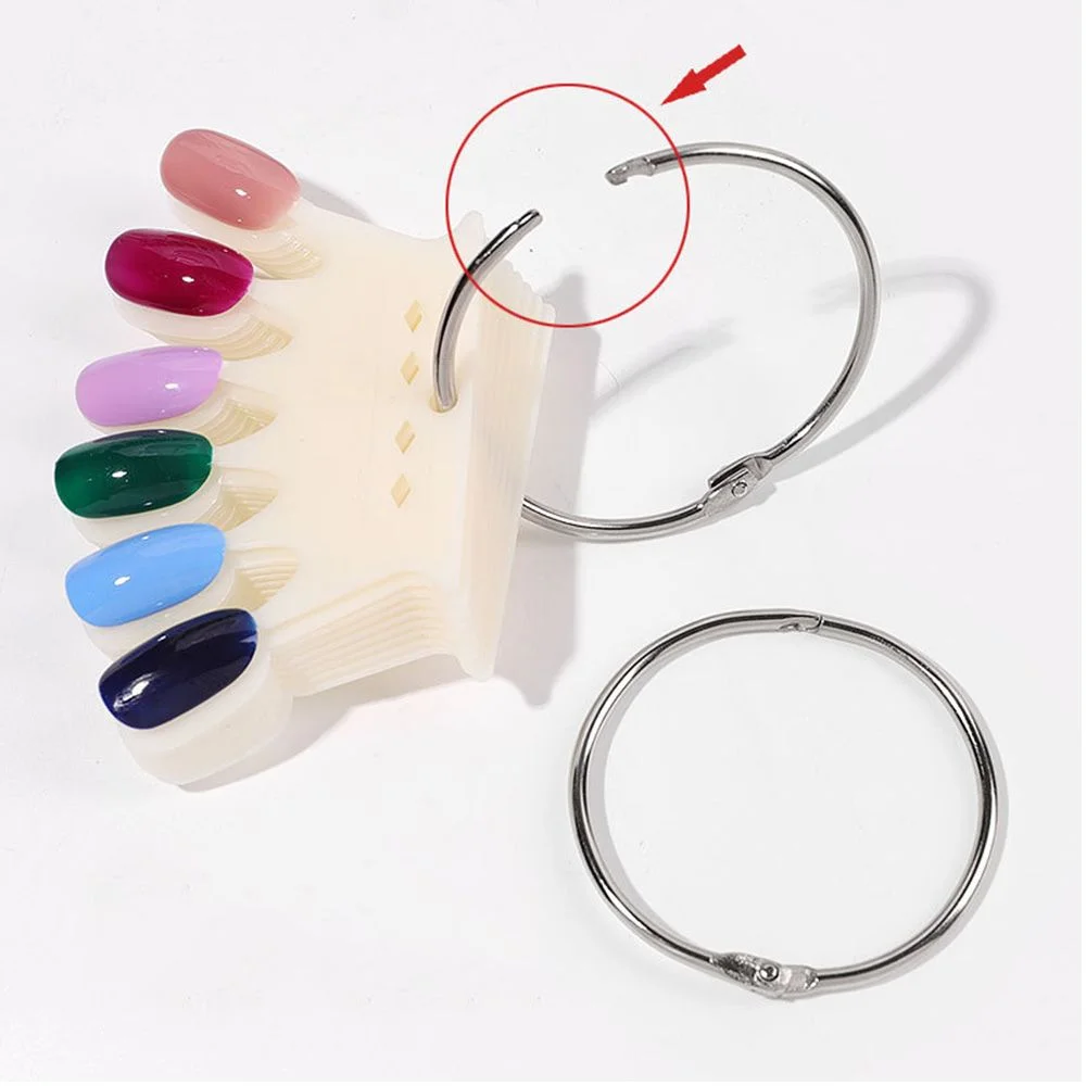 Clear Black False TipsFor Nail Art Display Oval Fan Style Nail Swatch Polish Stand Tips Practice Manicure Tools Crown Color Card-Nail Inspo