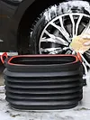 37L Car Trash Can Folding Bucket Multifunctional Storage Bucket Car Rubbish Bin
