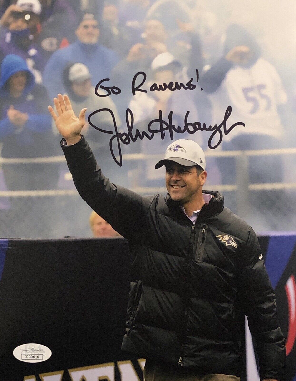 John Harbaugh Signed Autographed Baltimore Ravens 8x10 Photo Poster painting JSA