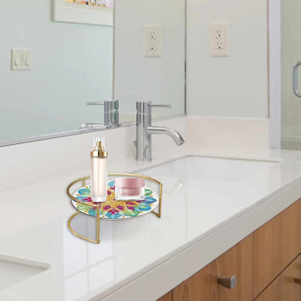 Acrylic Mandala 5D DIY Diamond Painting Serving Tray for Home Desk Coffee Table