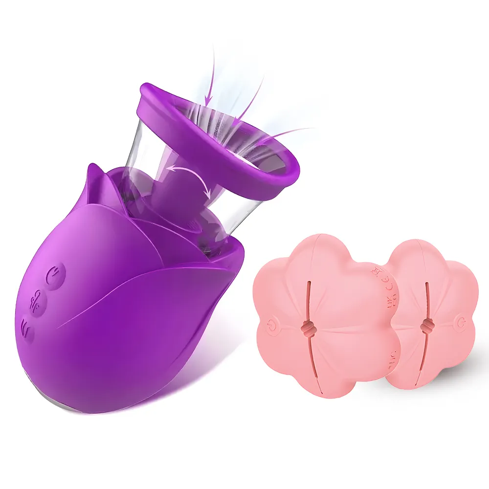 Vortex - 3-in-1 Upgraded Rose Toy Suction & Tongue
