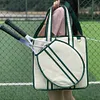 [US Local Warehouse] Tennis Tote Bag Large Tennis Bag Sports Handbag Pickleball Bag for Men and Women