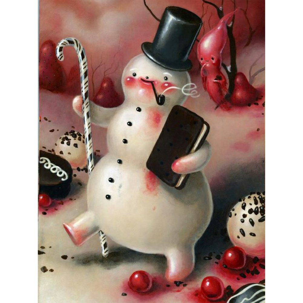 

Candy Snowman - Round Drill Diamond Painting - 30*40CM, 501 Original