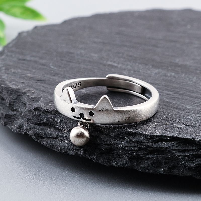 Balmora Sterling Silver Cat Ring