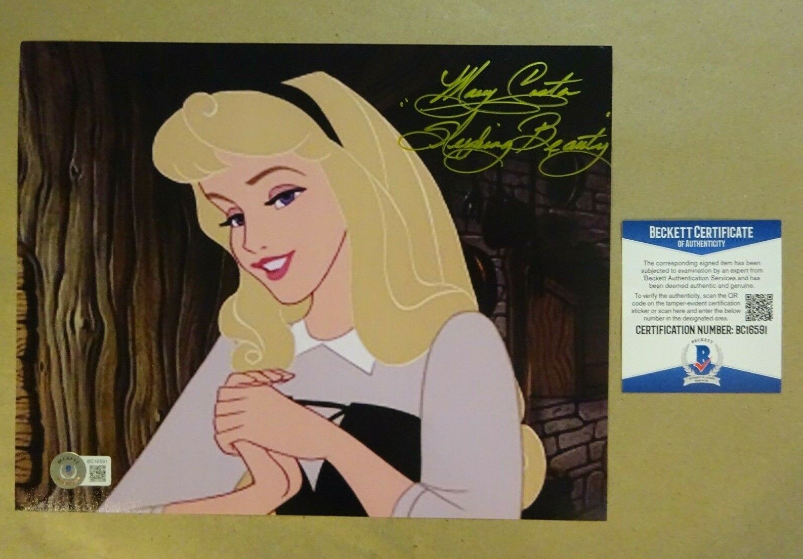 Autographed MARY COSTA Signed 8x10 Disney SLEEPING BEAUTY Photo Poster painting BECKETT BAS COA