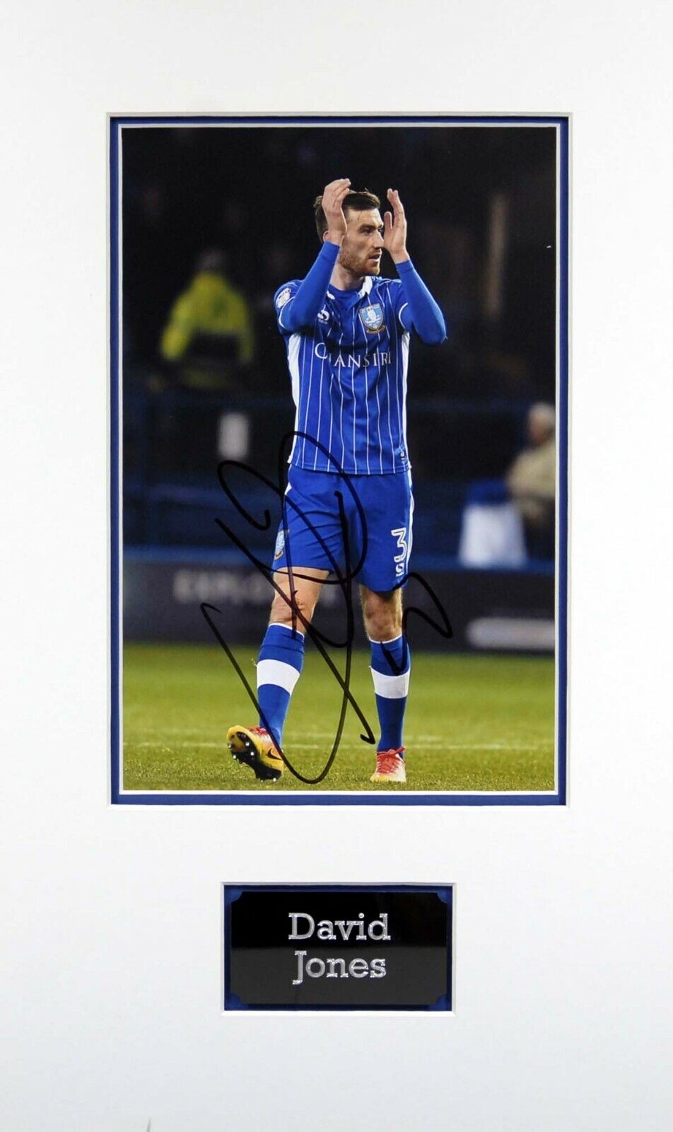 David JONES Signed & Mounted 12x8 Photo Poster painting AFTAL COA Sheffield Wednesday SWFC