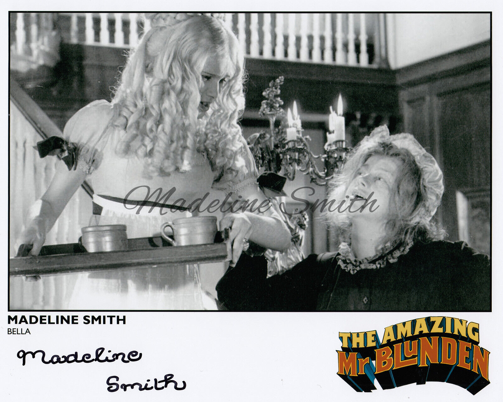 THE AMAZING MR BLUNDEN - Madeline Smith Officially Signed Photo Poster paintinggraph BLUNDEN02