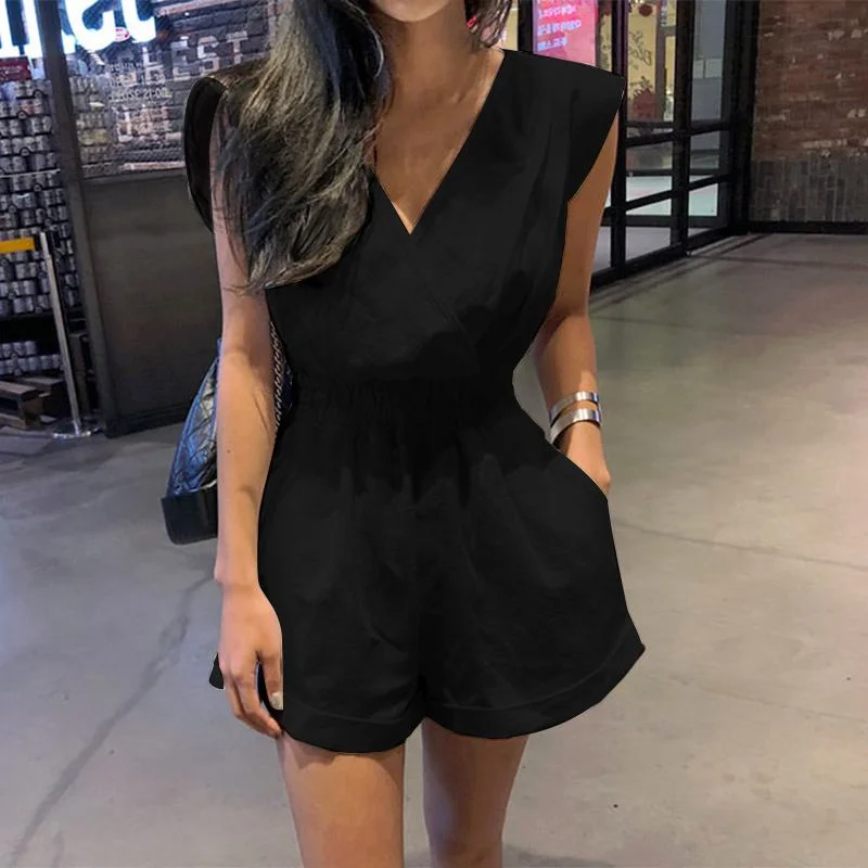 Women's Summer Jumpsuits Sleeveless ZANZEA Stylish Overalls V Neck Backless Rompers Female Lace Up Casual Pants Oversized