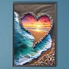 Love sunset beach - runder Bohrer Diamantmalerei - 40*60cm (große Größe)
