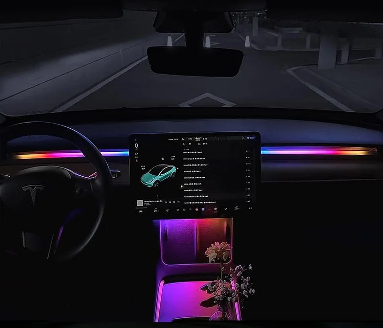 This is why you should turn on the ambient lighting in the Tesla Model 3?