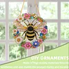 Diamond Painting Window Hanging Kit Floral Honeybee 9.45x9.45in