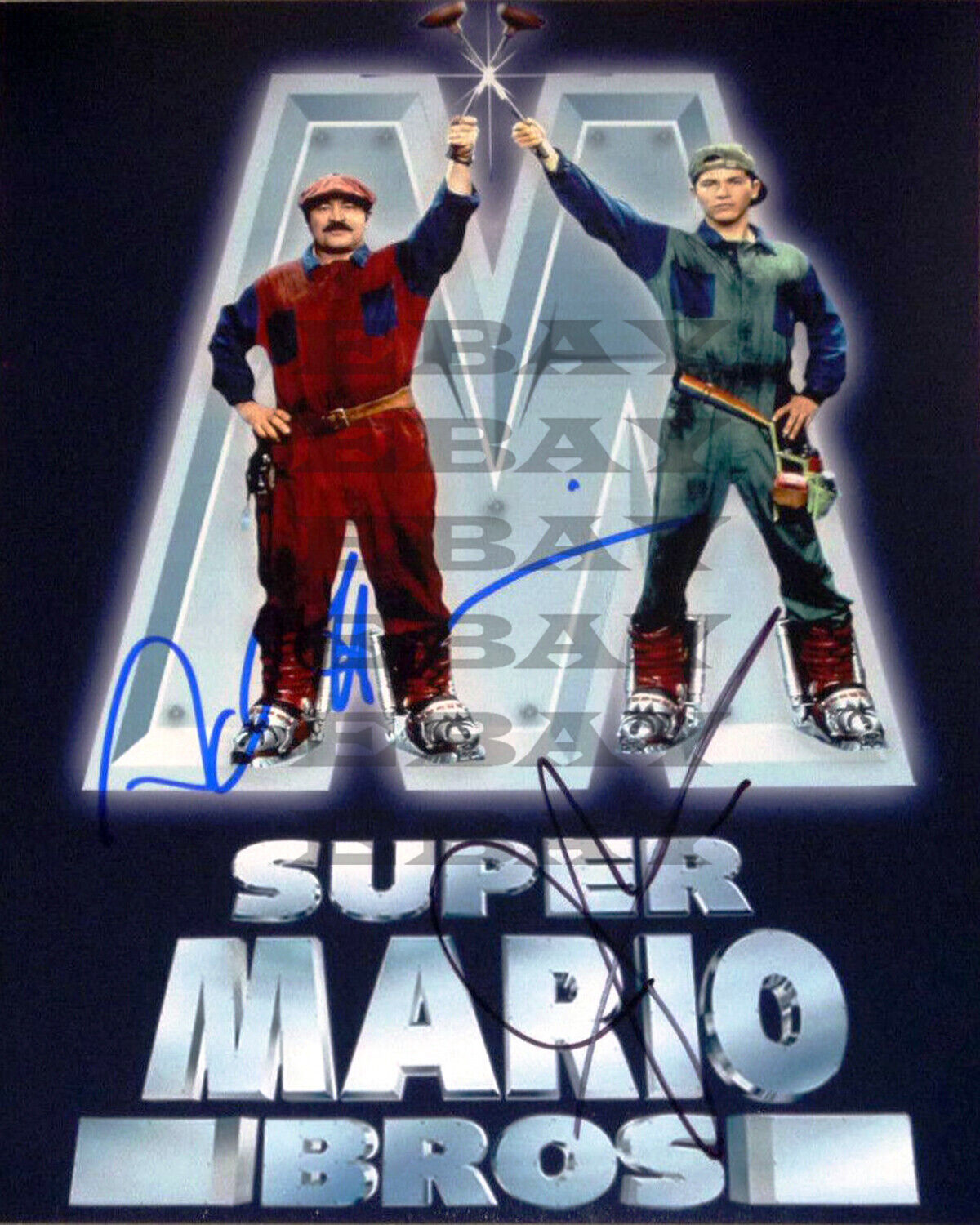 Bob-Hoskins-amp-John-Leguizamo-Super-Mario-Autographed Signed 8x10 Photo Poster painting Reprint