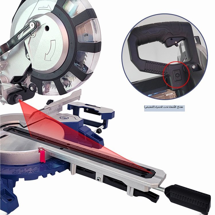 منشار التقطيع ميتري ليزر متعدد الوظائف قابل للتمديد