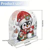 Christmas Acrylic DIY Diamond Art Painting Napkin Holder Set (Penguin Snowman)