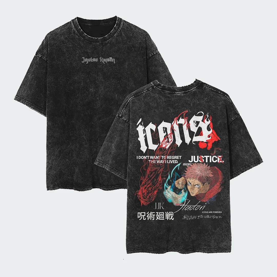 Jujutsu Kaisen Printed Unisex Washed T-Shirt
