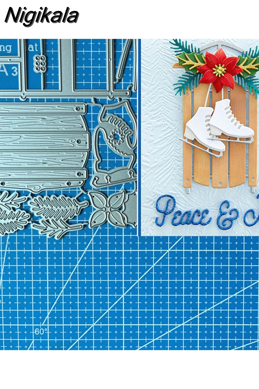 Nigikala Goddess Metal Cutting Dies Winter Welcome Sled Diy Scrapbooking Photo Album Decorative Embossing Paper Card Crafts