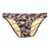 Mens Colorful Milk Silk Ginkgo Leaf Print Bikini Brief