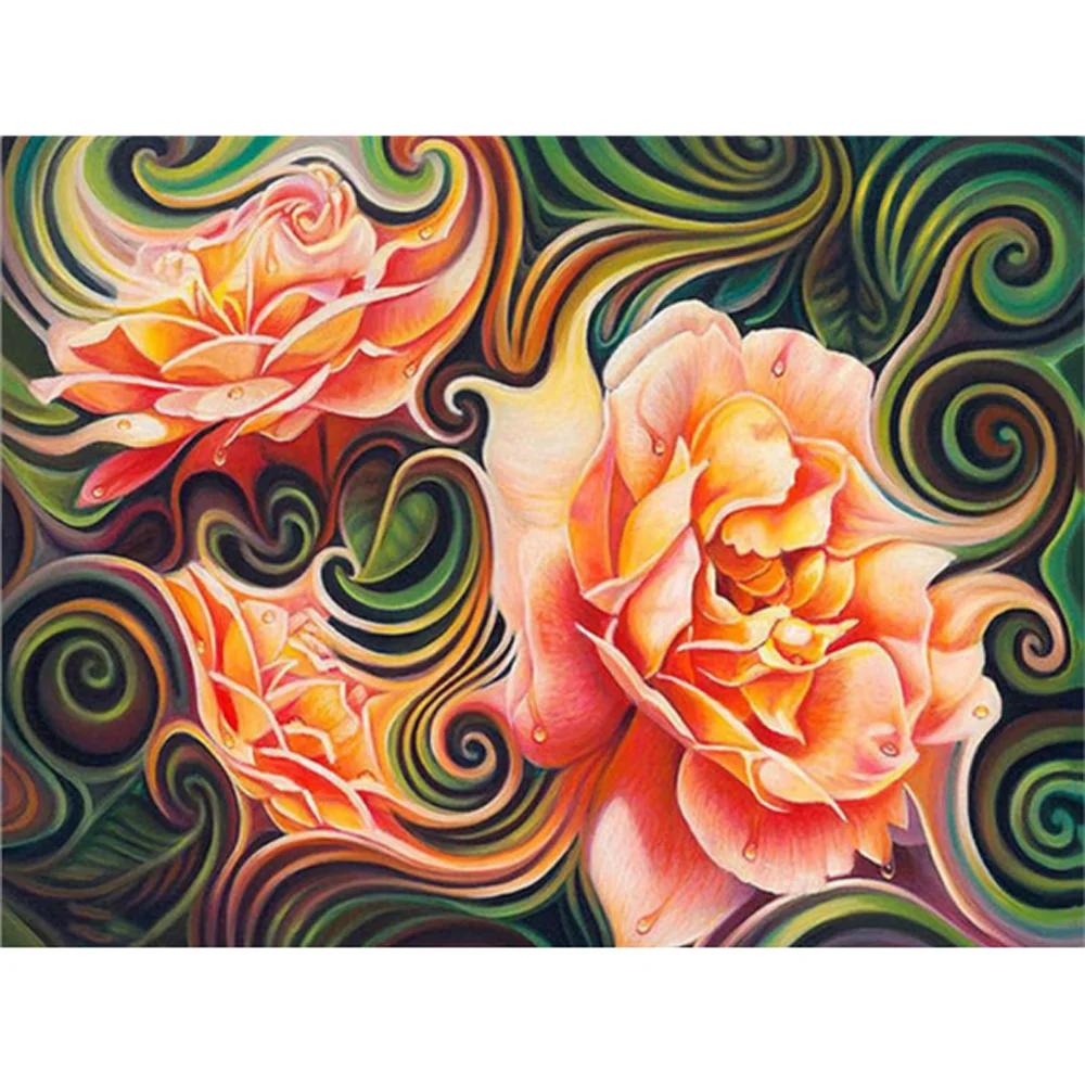 Diamond Painting - Full Round/Square Drill - Abstract Flower(30*40 - 50*60cm)
