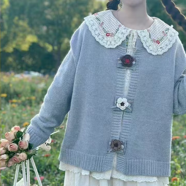 Chicfifth Sweater Women Winter Long Sleeve High Quality Autumn Vintage Top Knitted Cardigan