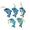 5pcs Dolphin Shape Key Chains DIY Diamond Painting Special Shape Full Drill