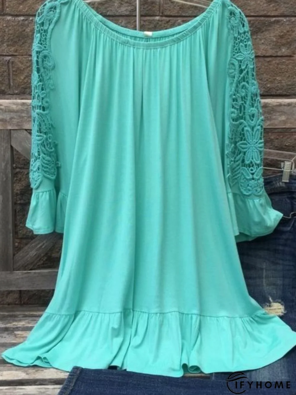 Casual Long Sleeve Round Neck Plus Size Tops | IFYHOME