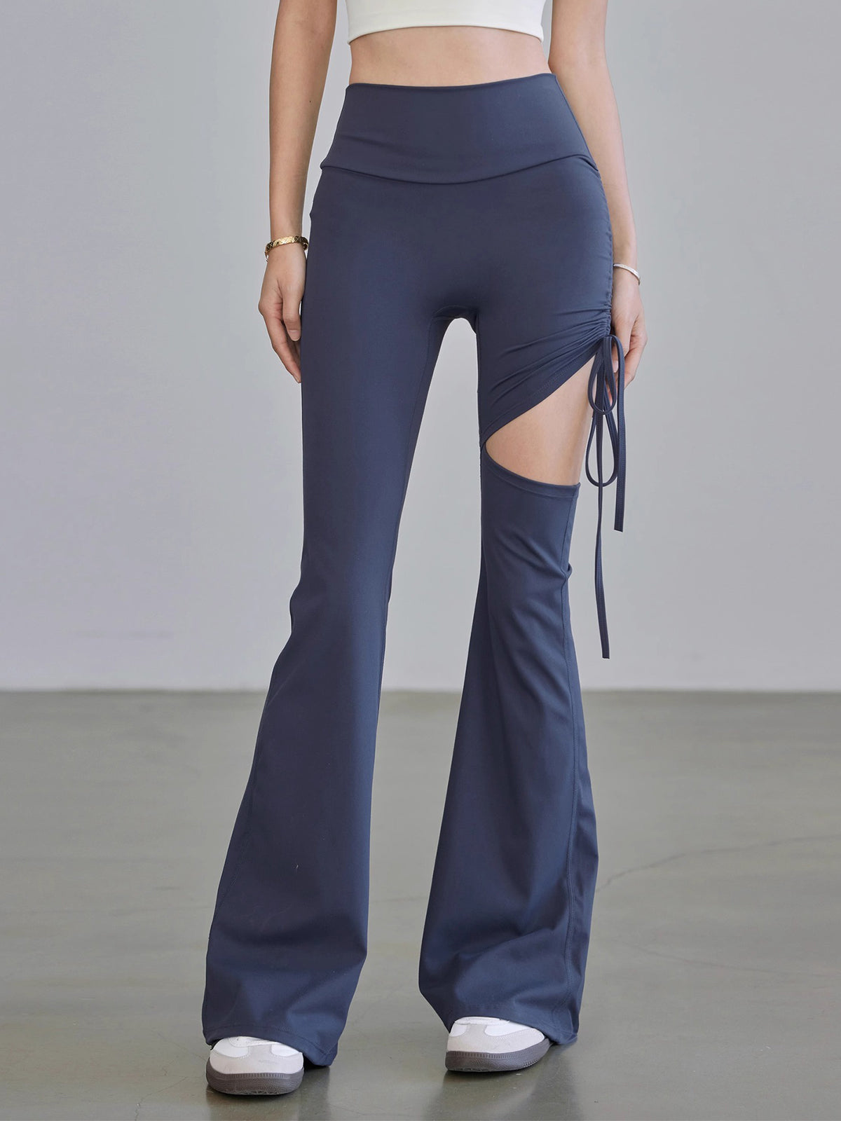 High-Waist Cutout Flared Pants
